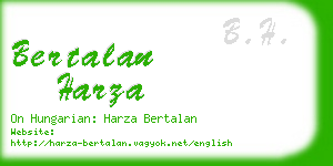 bertalan harza business card